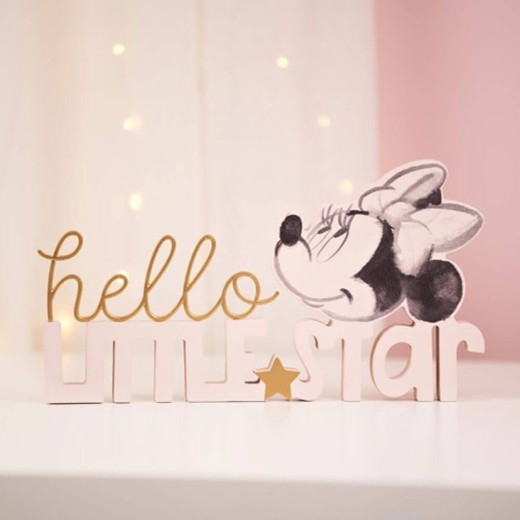 Word Plaque : Minnie Mouse Hello Little Star