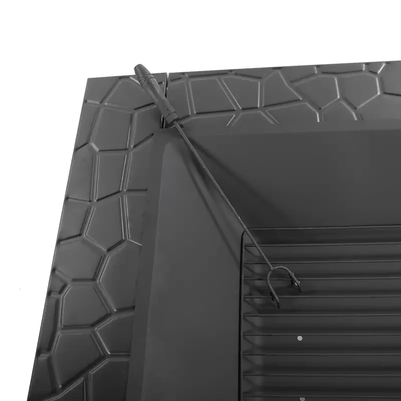 Outdoor Portable Courtyard Metal Fire Pit with Accessories Black