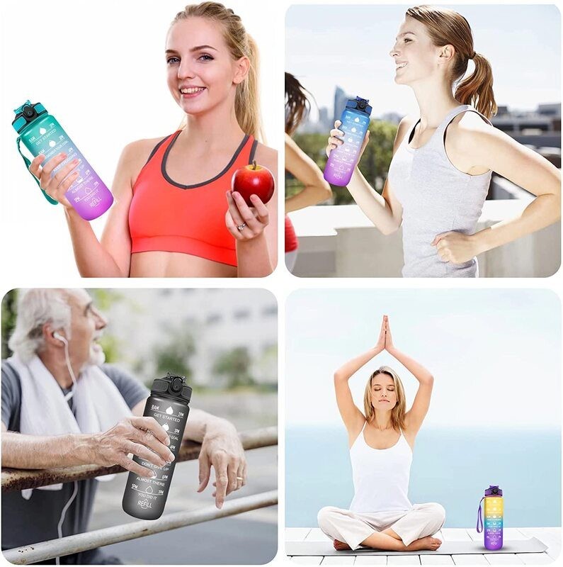 1L Water Bottle Gym Sports Drink Bottle