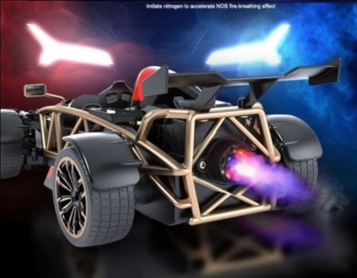 RC Car, RC Die-Cast Spray Racing Car with smoking and light effect.