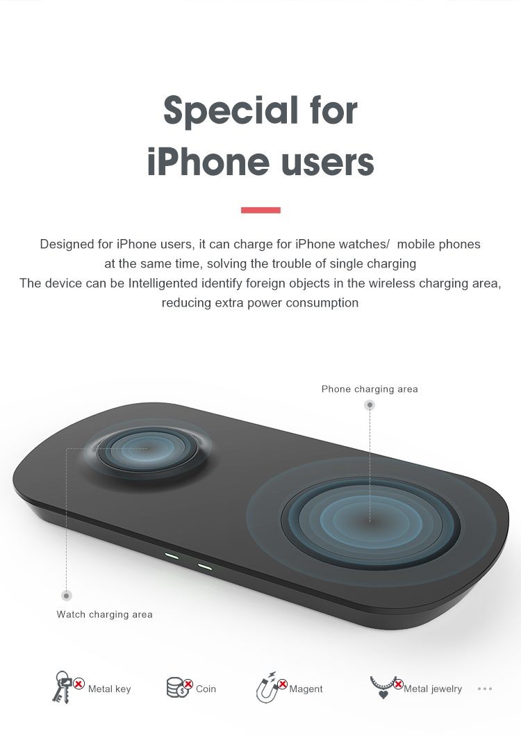 Charger, 2 in 1 wireless charger stand for iphone and apple watch, NEWDERY Brand