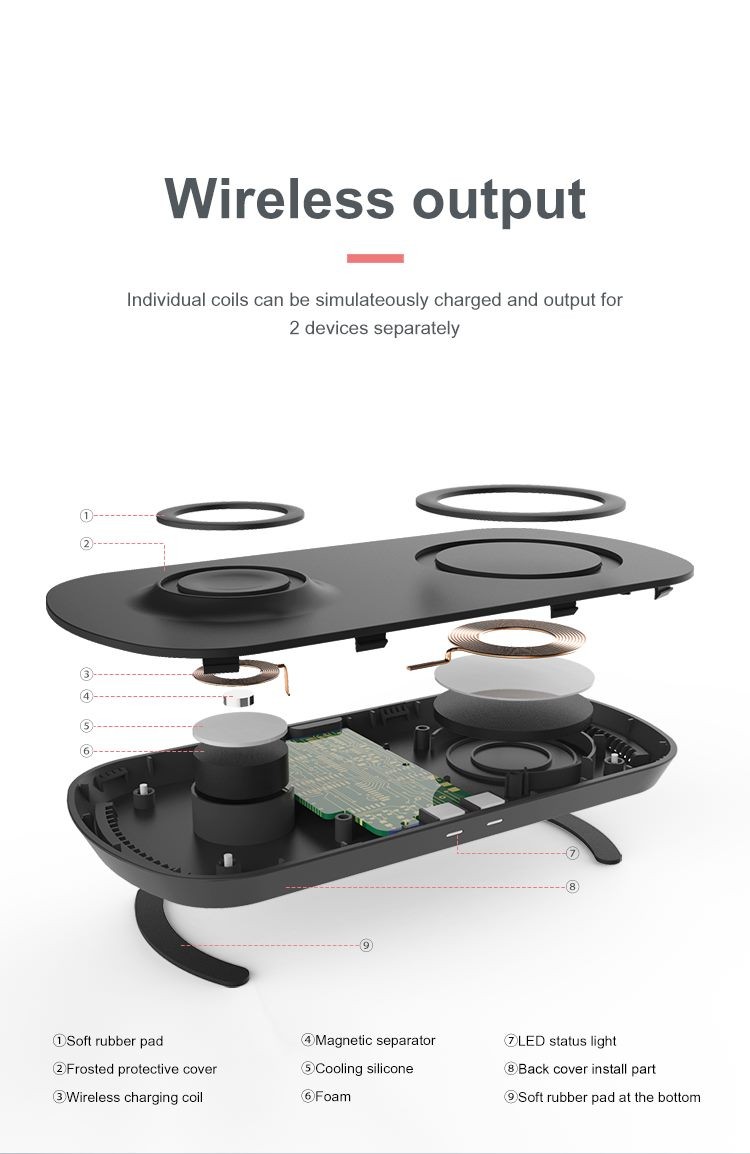Charger, 2 in 1 wireless charger stand for iphone and apple watch, NEWDERY Brand