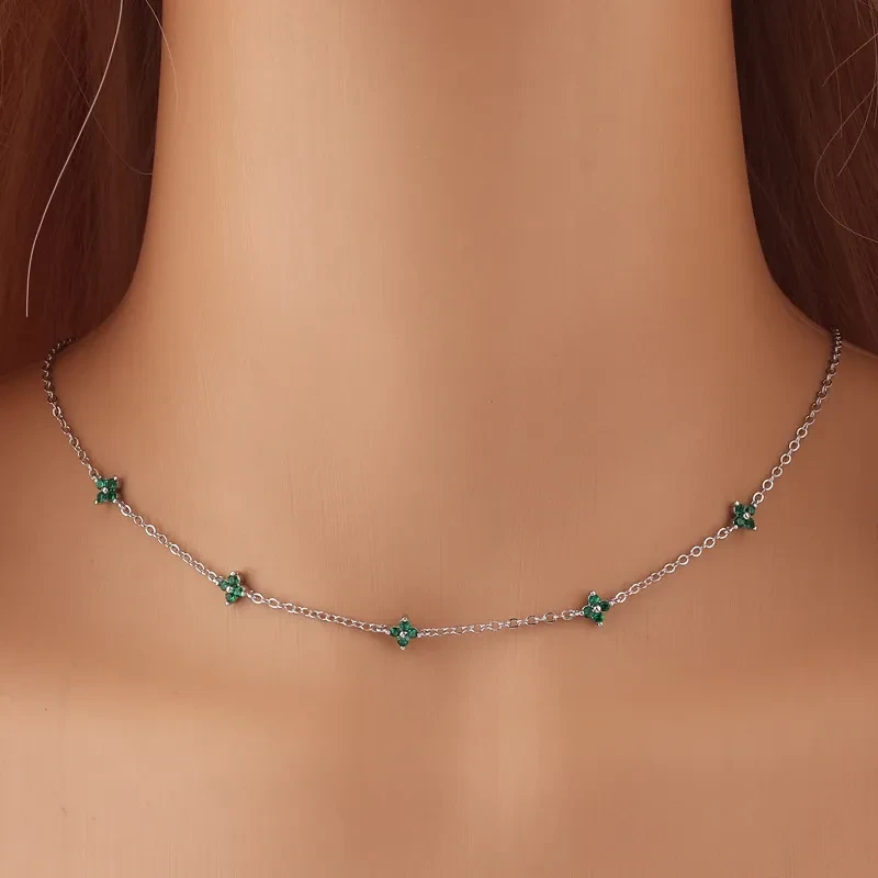 Blue Flower Necklace Vacation Beach Travel Spring Summer Jewelry