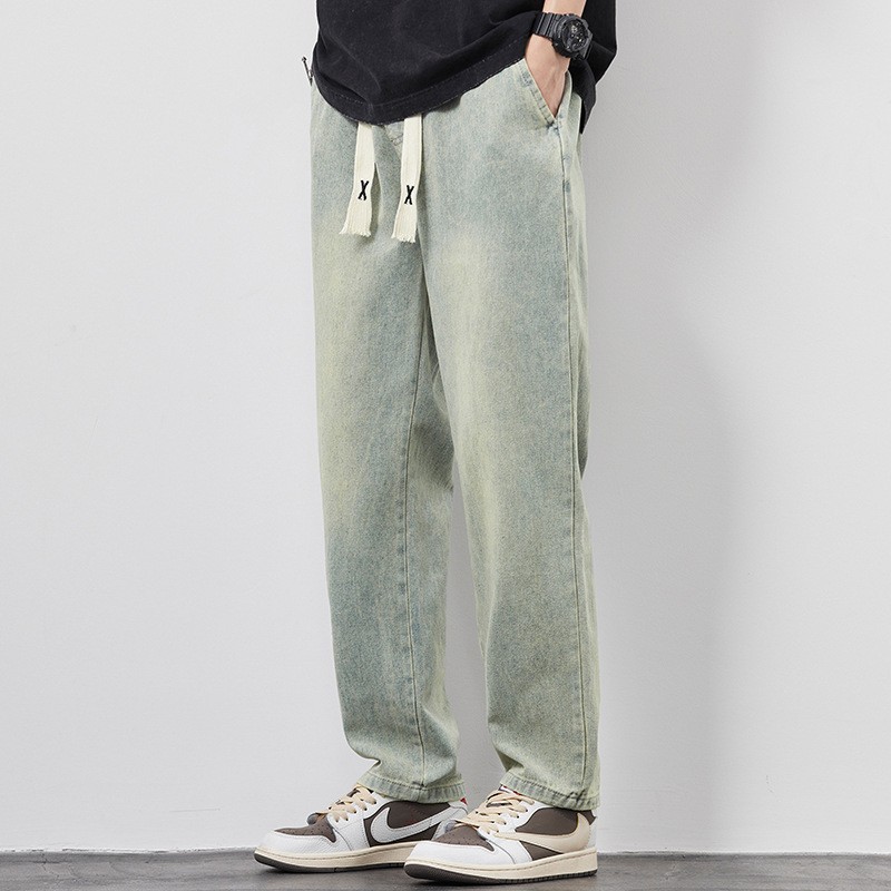Men's Summer Wide Leg Drawstring Pants