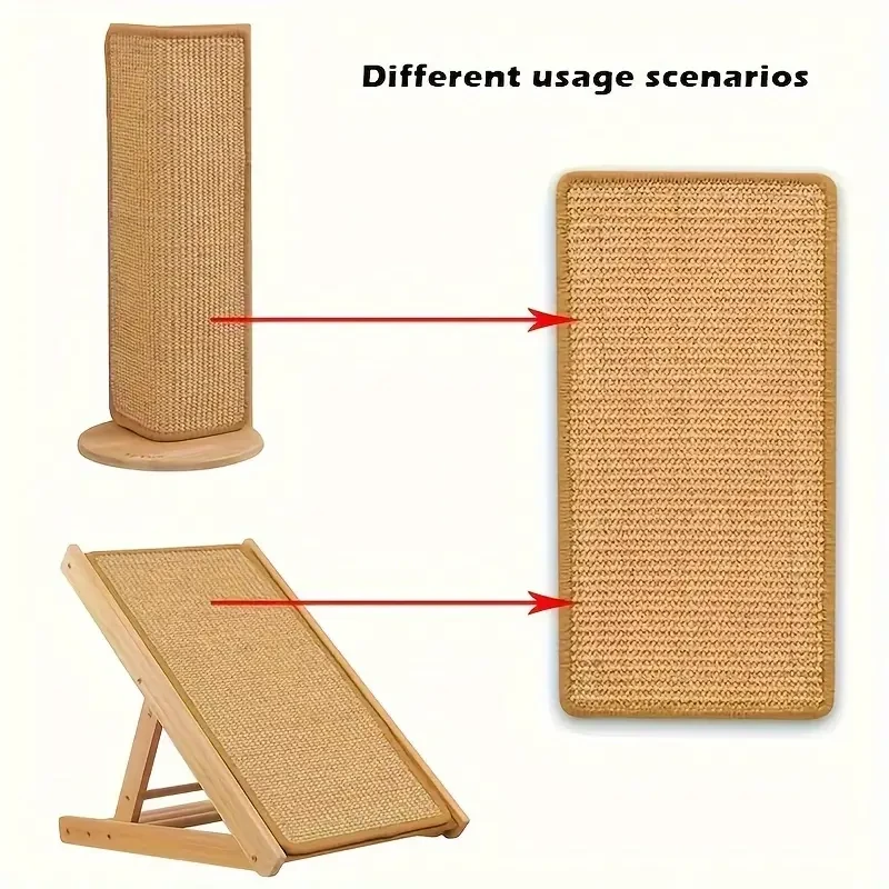 Durable Sisal Rope Cat Scratching Pad  Scratch-Resistant Cat Claw Board for Sofa Protection