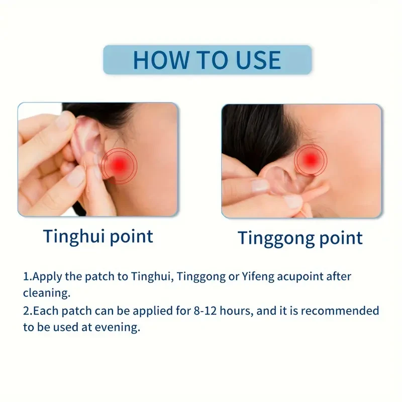 Tinnitus Relief Patches Homeopathic Natural Herb Ear Ringing Treatment, 10 Patches/Box
