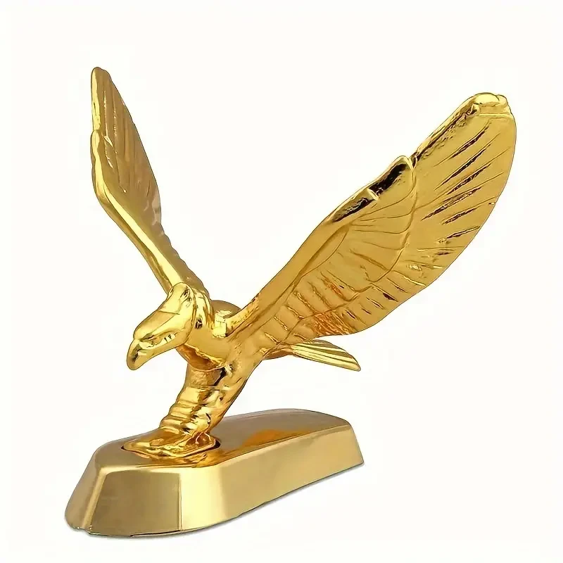 1pc 3D Metal Car Decal - Flying Eagle Hood Ornament Sticker