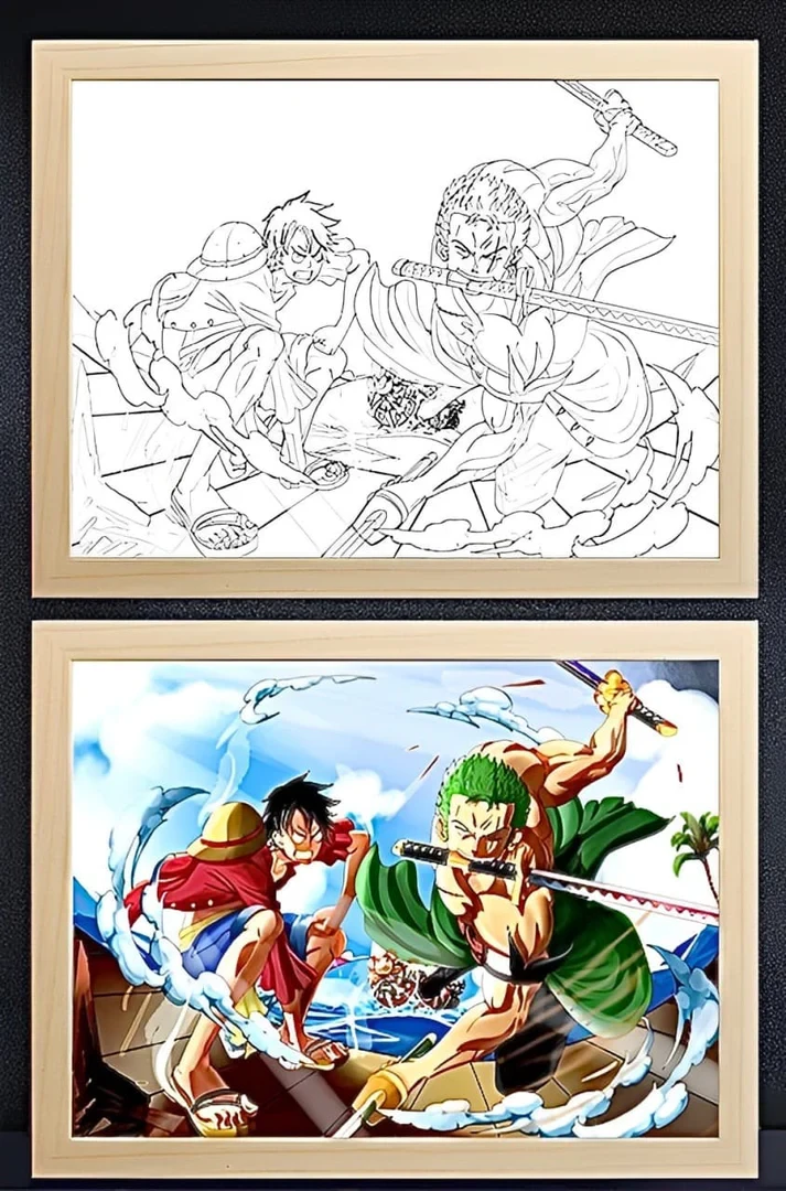 One Piece Luffy & Zoro Light Frame