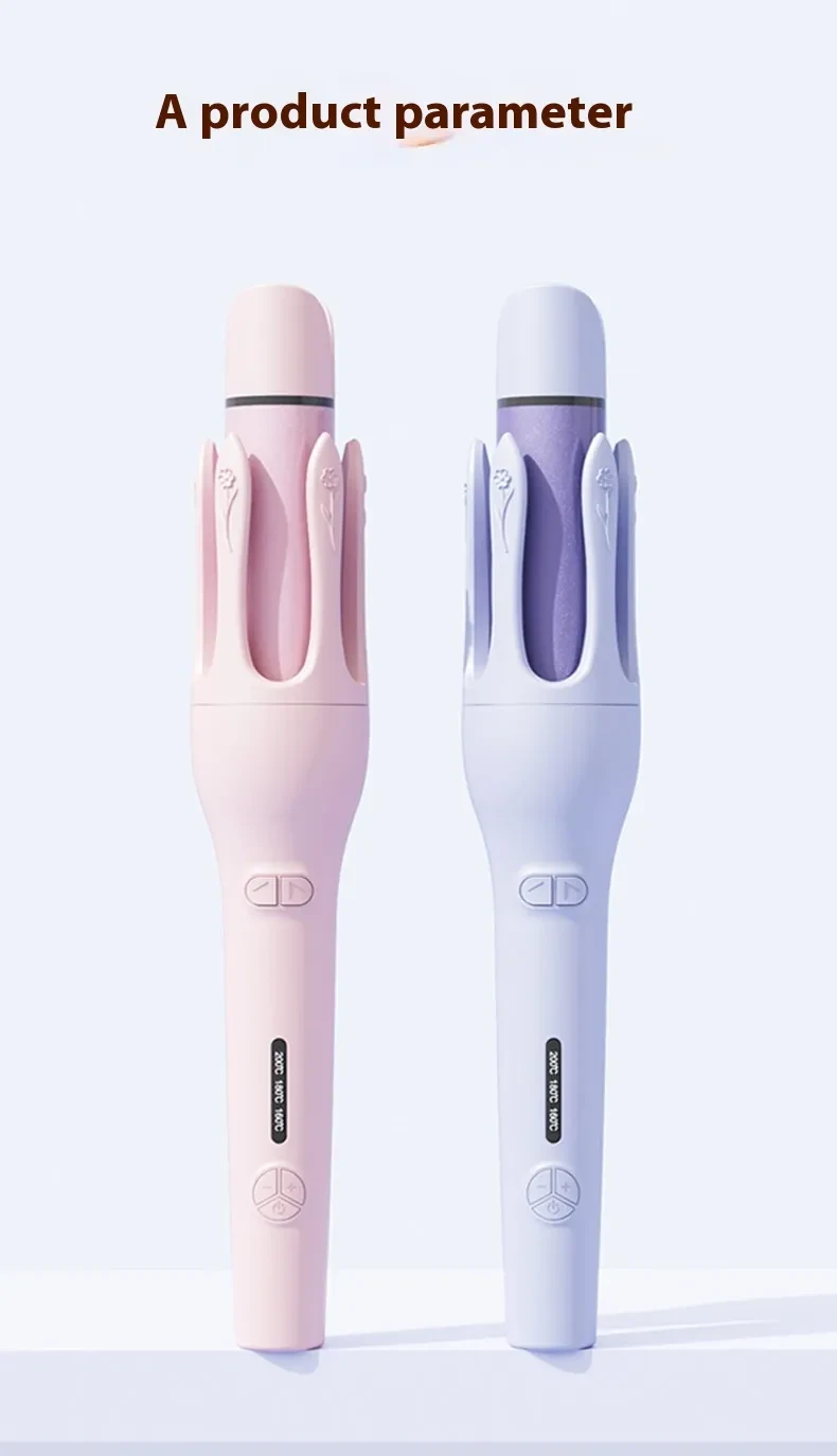 New 2 In 1 Automatic Hair Curler Straightener Negative Ion Electric Ceramic Fast Heating Rotating Magic Curler