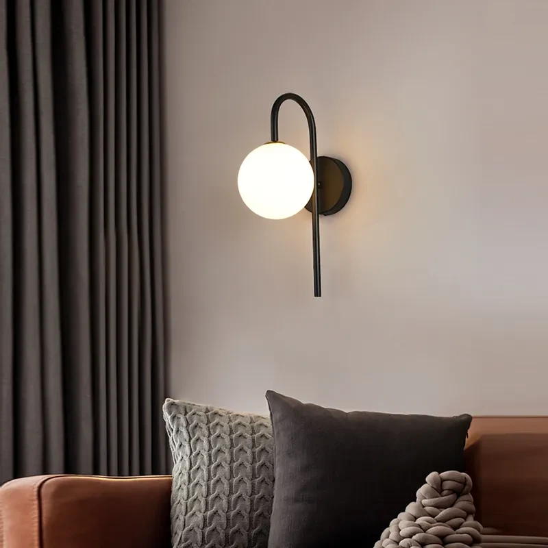 Modern Minimalist Hotel Living Room Background Wall Light