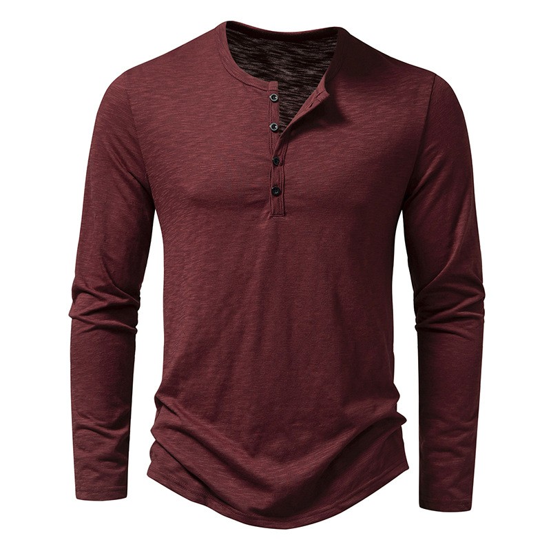 Men's Long Sleeve Henley Shirt