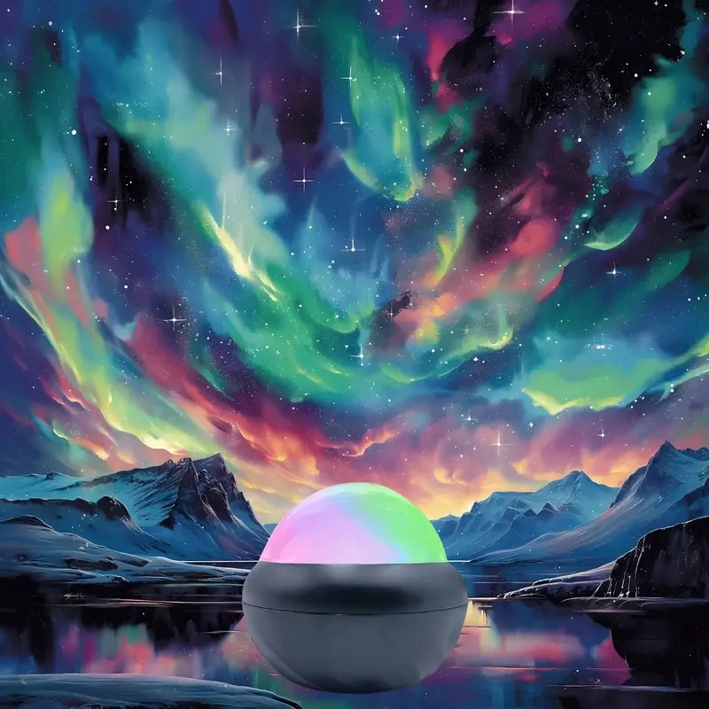 Dreamy Starry Sky Projector - 360 Panoramic View, Multi-Color LED Light with Remote