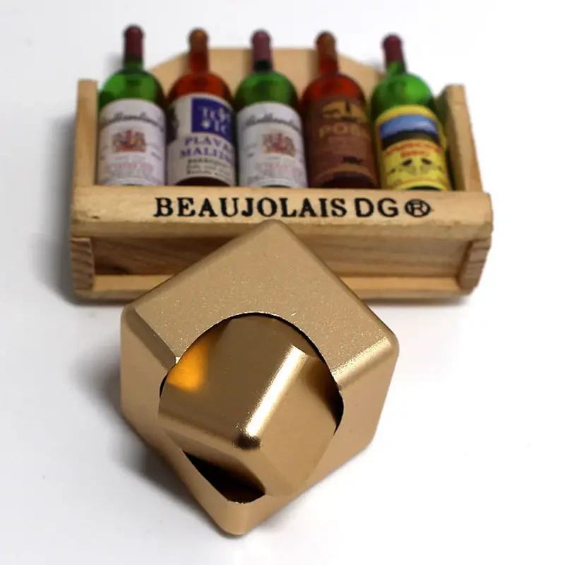 Square Magic Dice Metal Rotate Cube Fidget Spinner - Antistress EDC Toy for ADHD & Autism