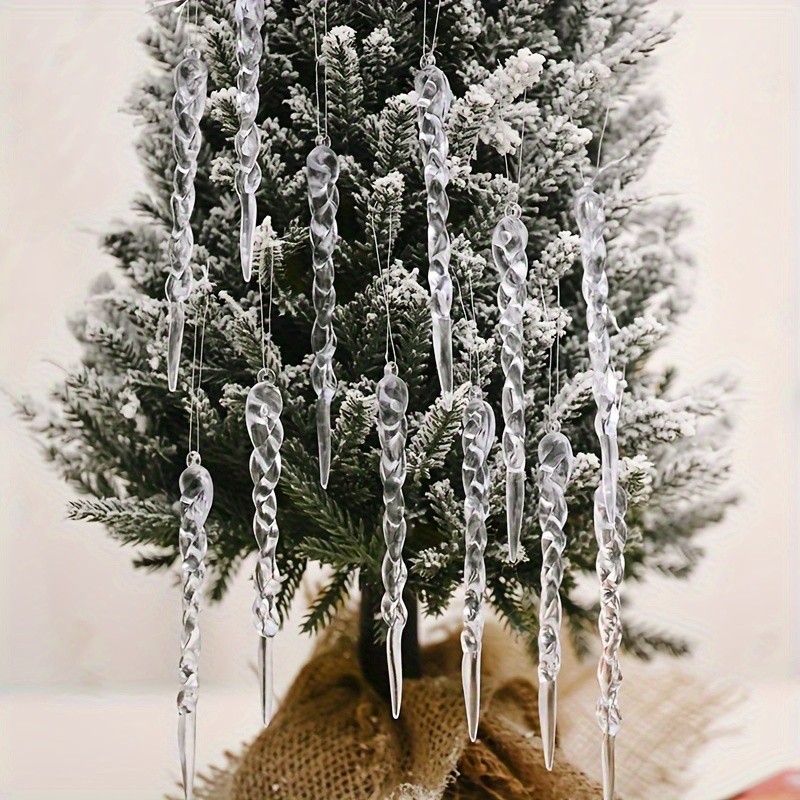 36pcs Crystal Clear Christmas Tree Ornaments