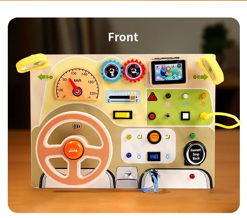 Nordic Baby Wooden Steering Wheel Puzzle Toy