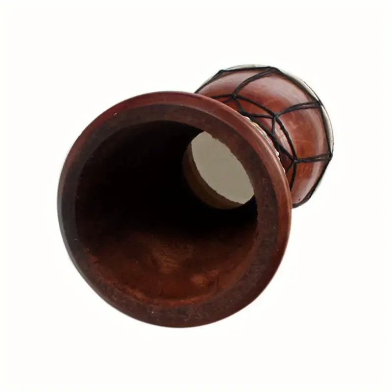 Lixada 15.24cm Hand-Carved African Djembe Drum - Solid-Wood Goat-Skin Traditional Instrument