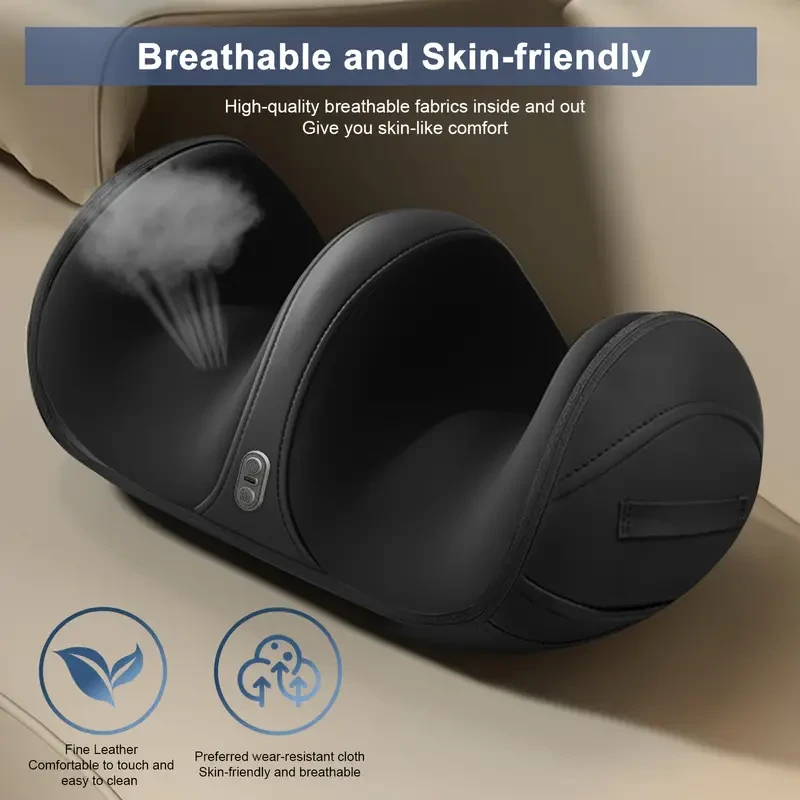 AISZG Foot and Calf Massager with Heat - Rechargeable Shiatsu Therapy for Deep Tissue Relaxation