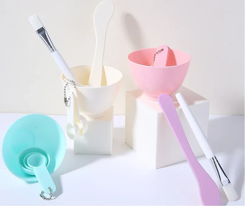 Portable Solid Color DIY Mask Bowl Tool Set