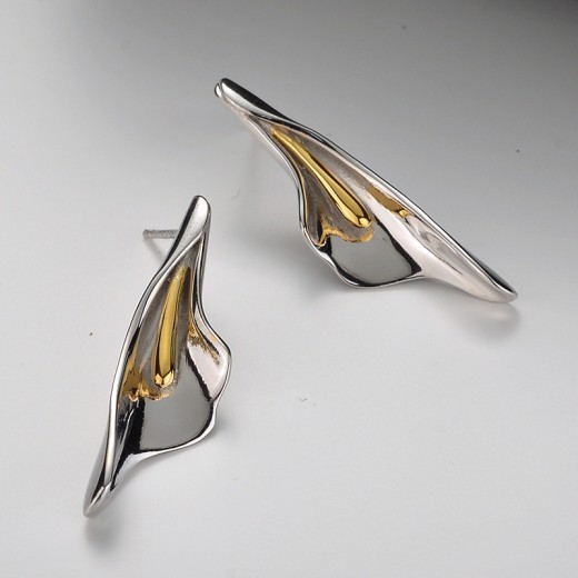 Women's 925 Sterling Silver Floral Stud Earrings