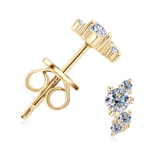 Fashion Simple Diamond Stud Earrings Female Personality Trendy Cool Style Earrings