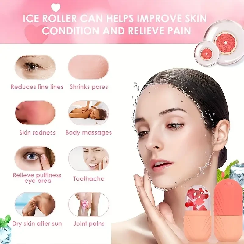 Reusable Ice Facial Roller Massager - Skin Enhancing & Glowing Skin
