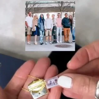 Custom Photo Envelope Locket Necklace