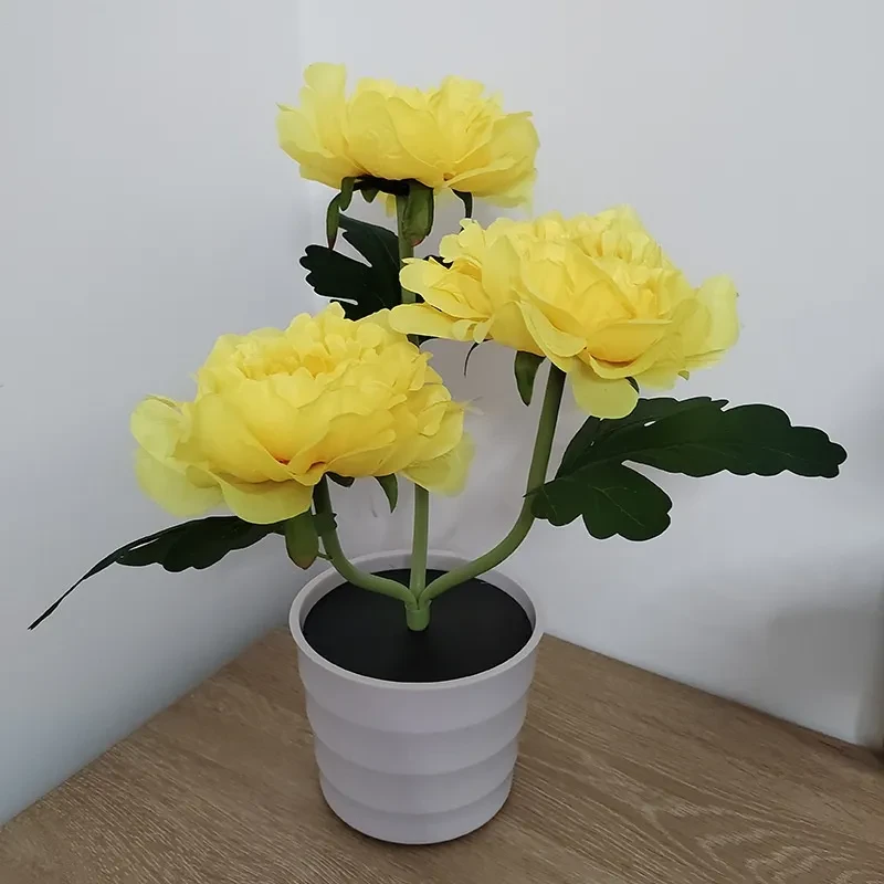 Simulated Peony Pot Planting Lamp