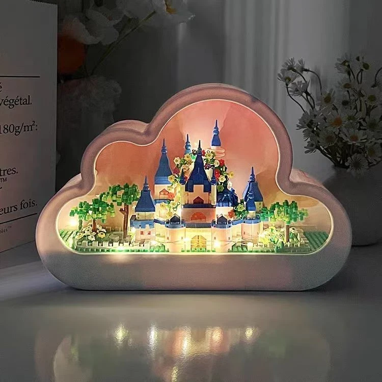 3D Nano Building Block DIY Puzzle Blocks Toys with Cloud Mirror Pattern Bricks DIY