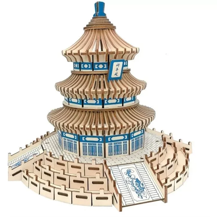 Famous Buildings 3 Dimension DIY Puzzle 3D Temple of Heaven