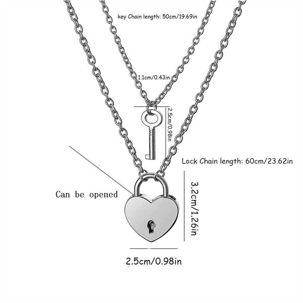 2pcs Romantic Couple Necklace for Women & Men