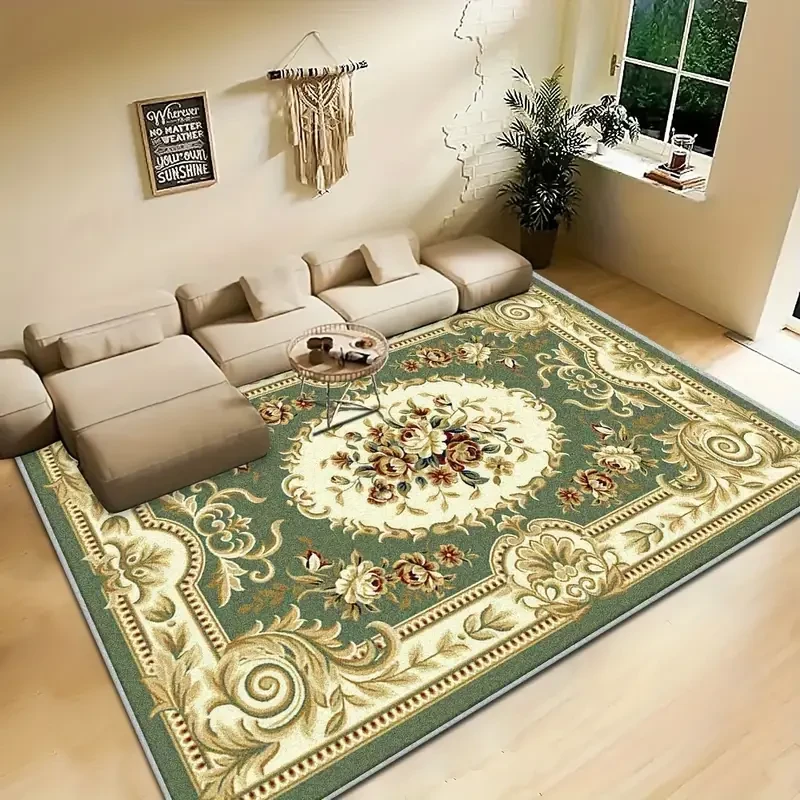 Green Bohemian Persian-Style Area Rug