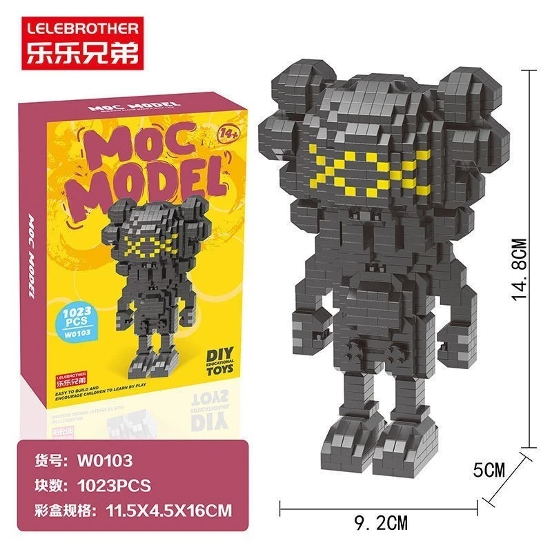 Nano Block Black Black Blick Formulation Children Toy Bricks Puzzle