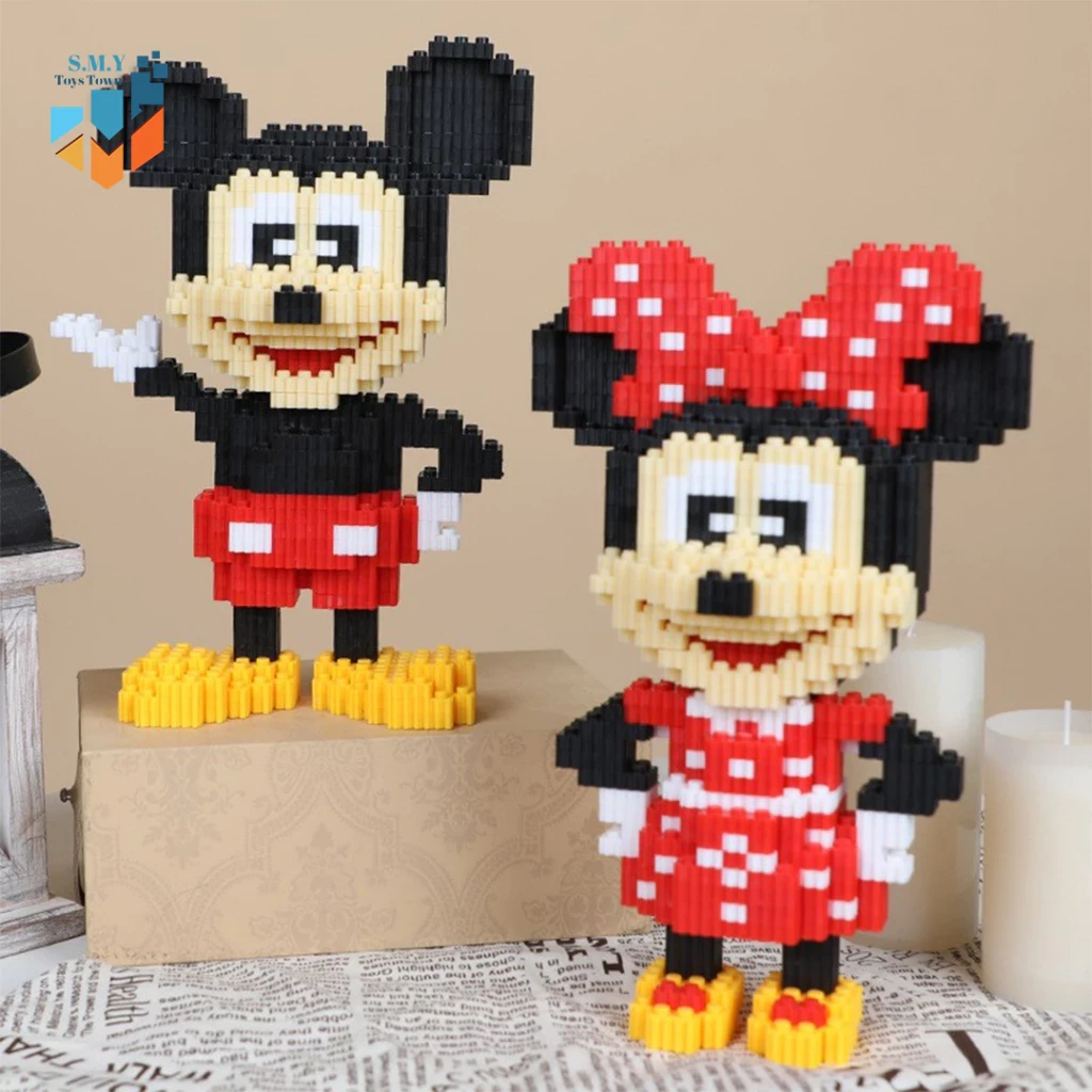 SMY Toystown Brick Nano Block Mickey & Minnies Medium - Anime Figure Bricks Education Nano Block / 3D Flock Toys
