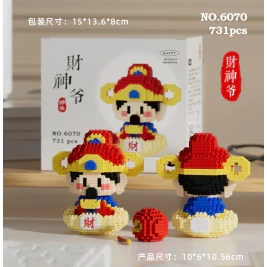 Nano Block Dewa Rezeki Guanyin Budha Smile God Satra Dewa Jodoh Set Gifts and Displays