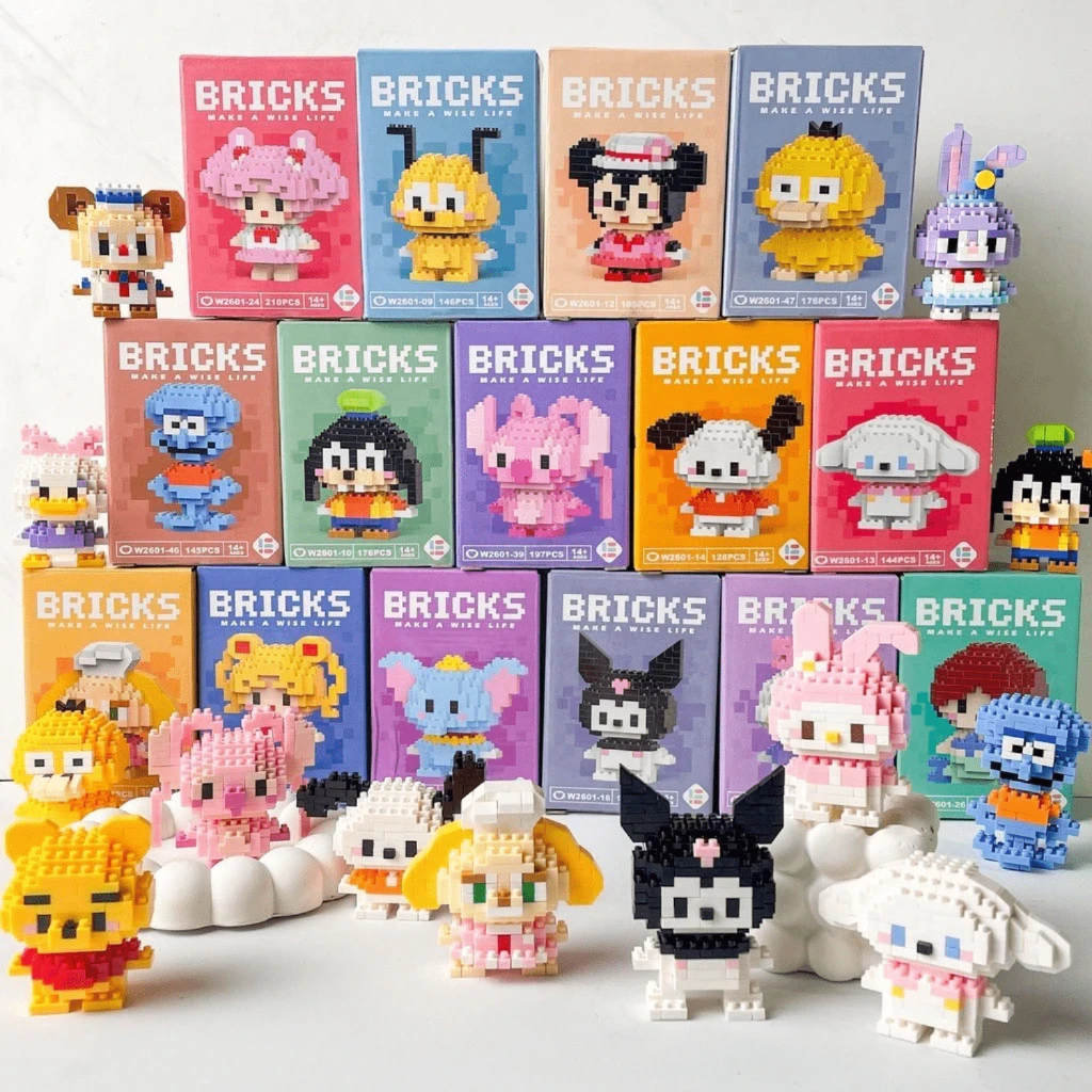 DMJ Fill 6Pcs DIY Nano Block Character Carring Bricks Toys Children Education Puzzle