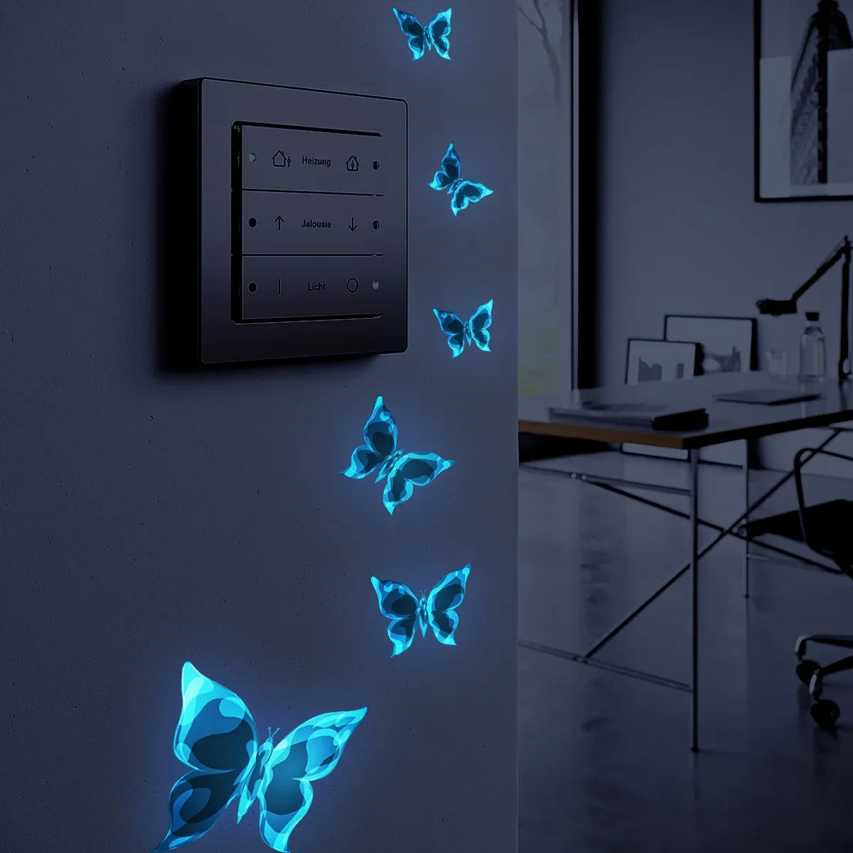 Luminous Small Butterfly Bedroom Living Room Luminous Stickers Home Decor