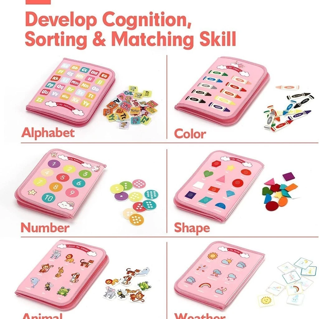 Busy Board Montessori Educational Toys Cognitive Learning Board Baby Dressing Skill Sensory Toys