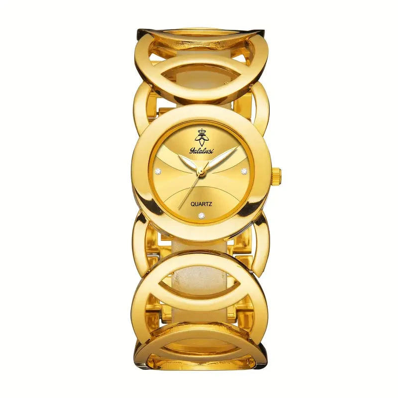 YaLaLuSi Luxury Golden-Tone Quartz Women's Watch
