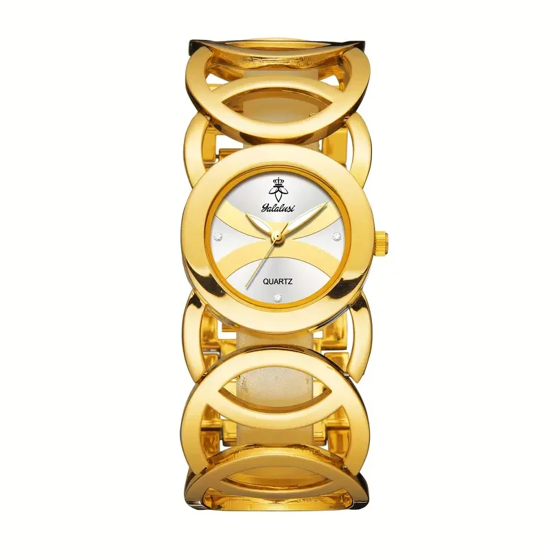 YaLaLuSi Luxury Golden-Tone Quartz Women's Watch