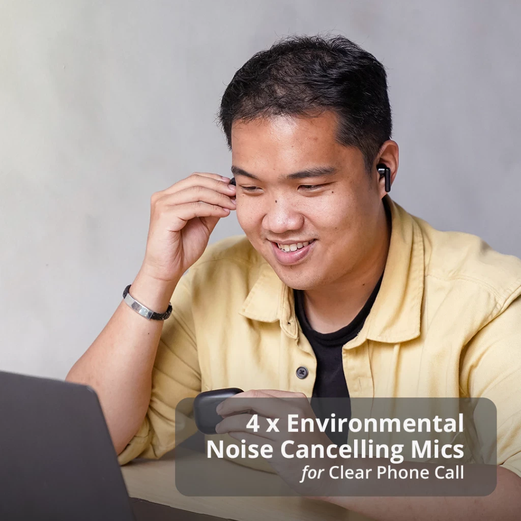 Eggel QuietBuds S ANC + ENC TWS Bluetooth Earbuds with Low Latency Mode