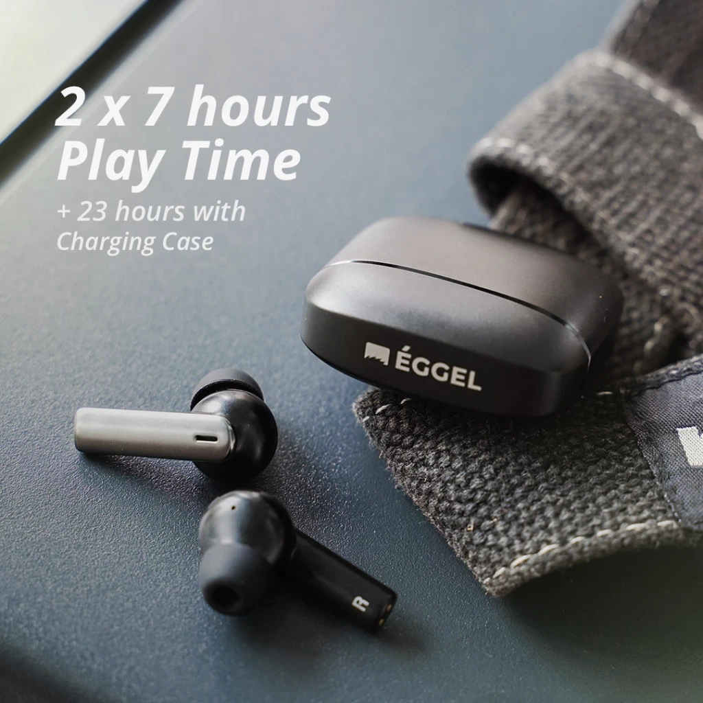 Eggel SteelBuds Pro AptX Adaptive Hybrid ANC ENC TWS Bluetooth Earphone with Dual Device Connection