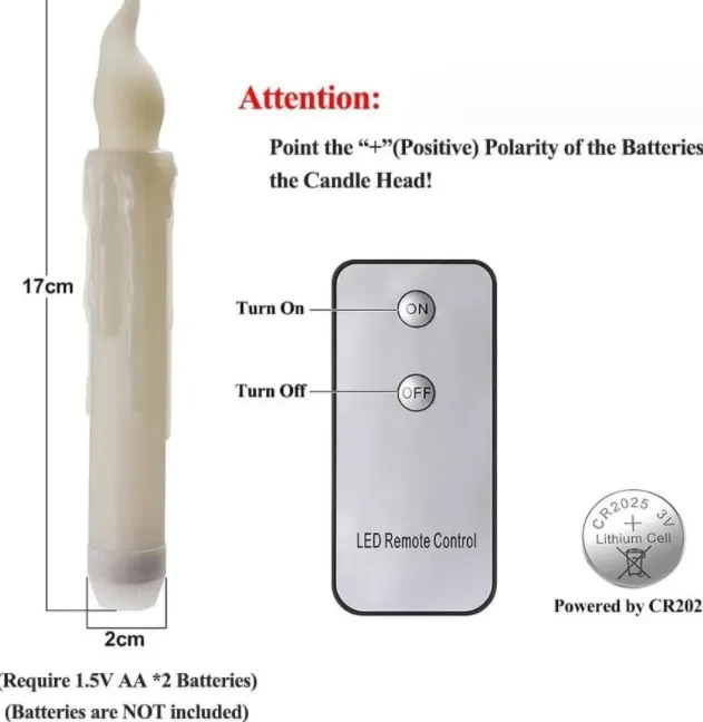 Halloween Floating LED Candles with Magic Wand Remote Control