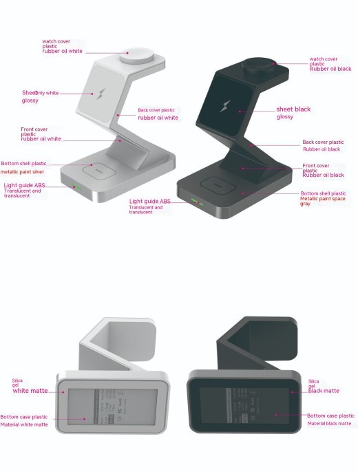 Three In One Magnetic Wireless Charger Phone Holder