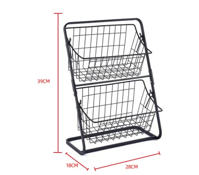 Stainless Steel Countertops Multilayer Spice Rack Fruit Kitchen Storage Kitchen Storage Rack