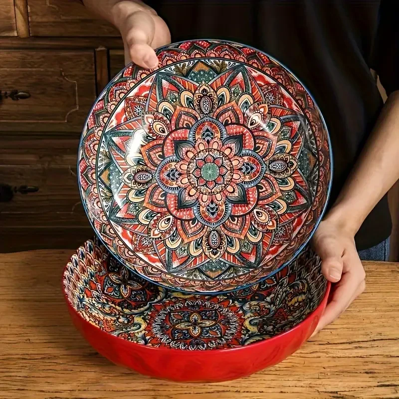 Delightful WONGIRL 10.15 Bohemian Ceramic Soup Bowl