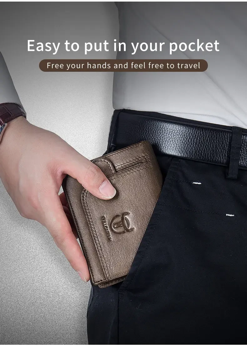 Luxury Large-Capacity Retro Leather Men's Wallet - Holds Driver's License, Multiple Credit Cards, and Cash - Ideal Gift for Him, Fashionable and Durable