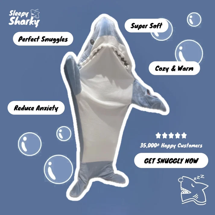 Sleepy Sharky Premium Shark Blanket