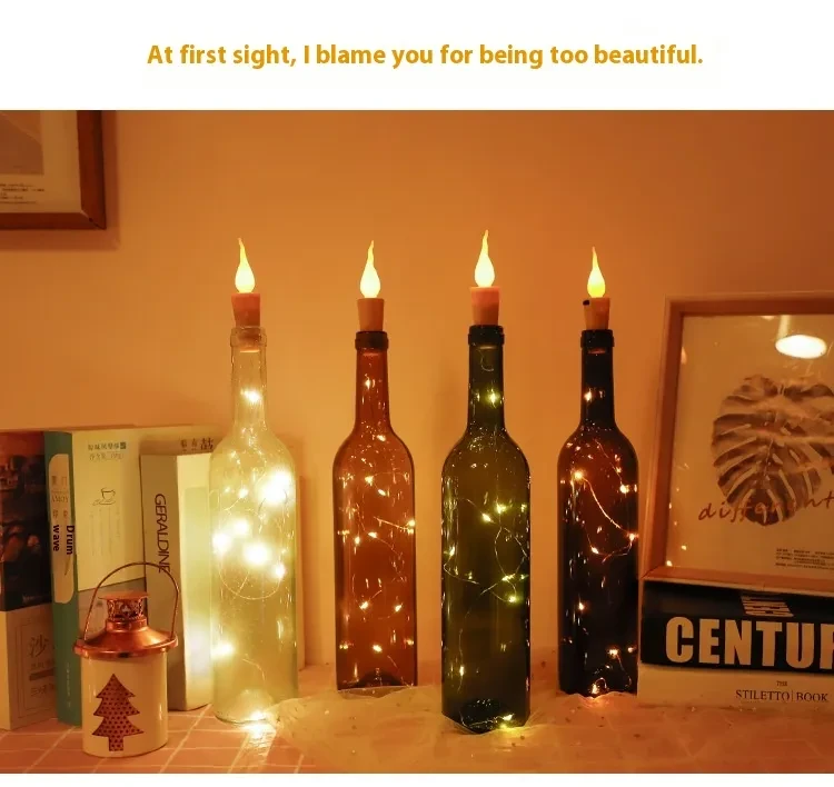 LED Candle Bottle Stopper Light Strip Flashing