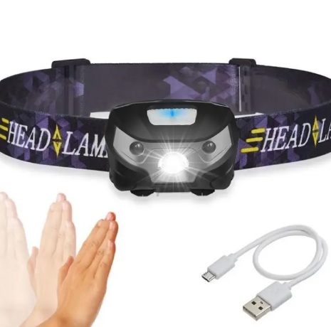 LED Headlamp 3000LM Mini Body Motion Sensor