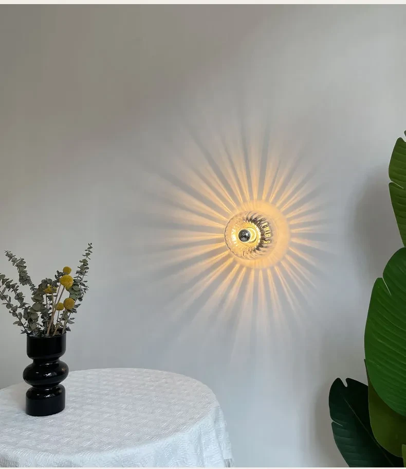 Simple Modern Creative LED Glass Decorative Art Wall Lamp